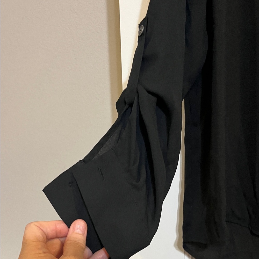 Simply Vera Vera Wang Elegant Black Blouse - Picture 4 of 9
